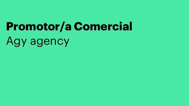 Promotor/a Comercial