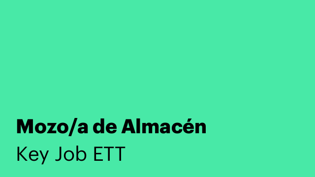 Mozo/a de Almacén