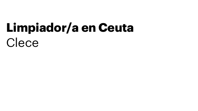Limpiador/a en Ceuta