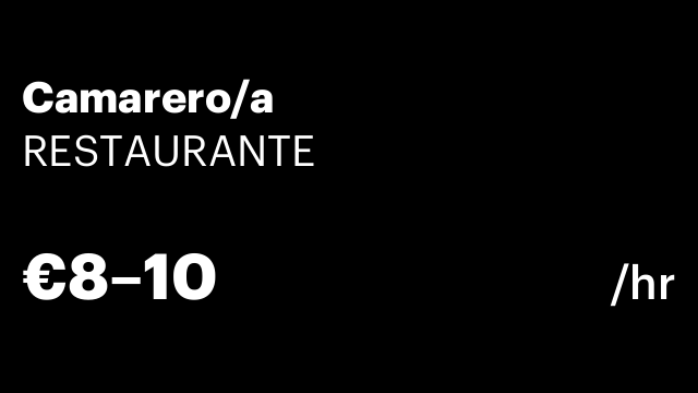 Camarero/a