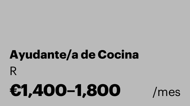 Ayudante/a de Cocina