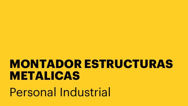 MONTADOR ESTRUCTURAS METALICAS