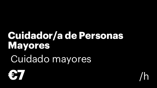 Cuidador/a de Personas Mayores