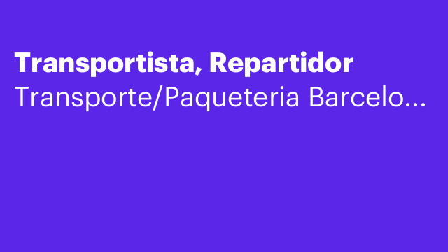 Transportista, Repartidor