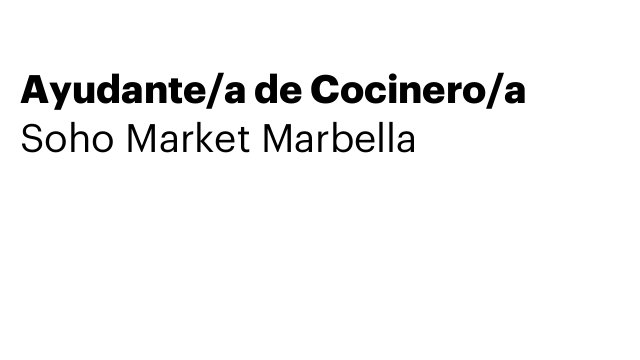 Ayudante/a de Cocinero/a