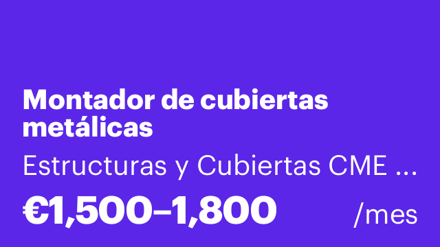 Montador de cubiertas metálicas