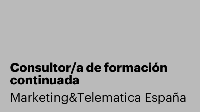 Consultor/a de formación continuada