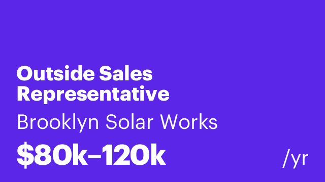 Outside Sales Representative