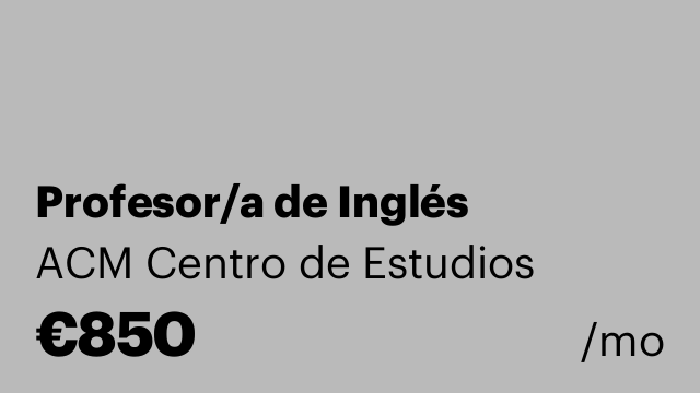 Profesor/a de Inglés