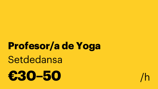 Profesor/a de Yoga