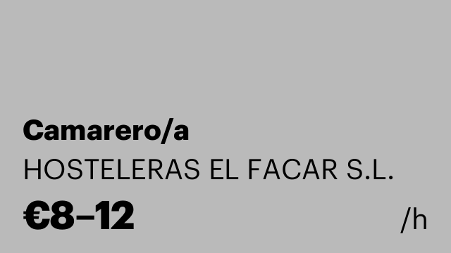 Camarero/a