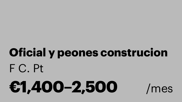 Oficial y peones construcion