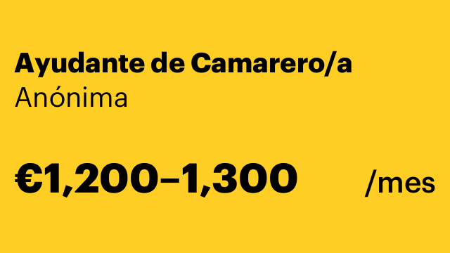 Ayudante de Camarero/a