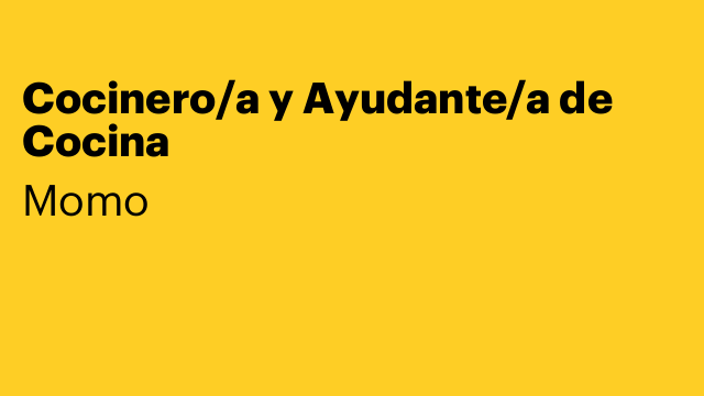 Cocinero/a y Ayudante/a de Cocina