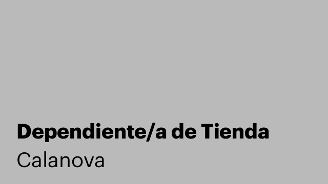 Dependiente/a de Tienda