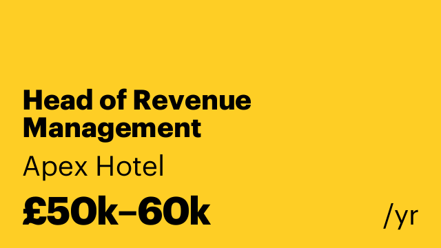 Head of Revenue Management