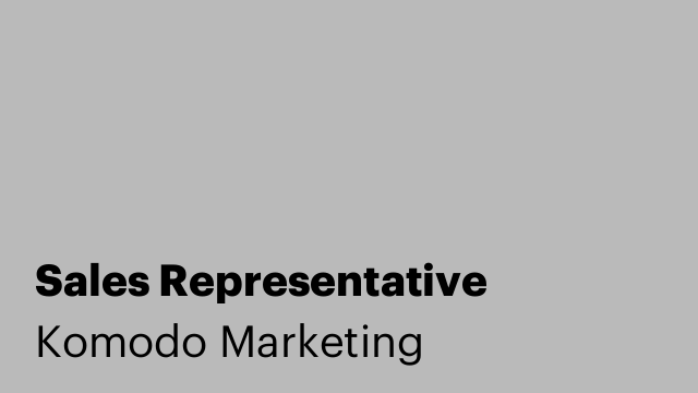 Sales Representative
