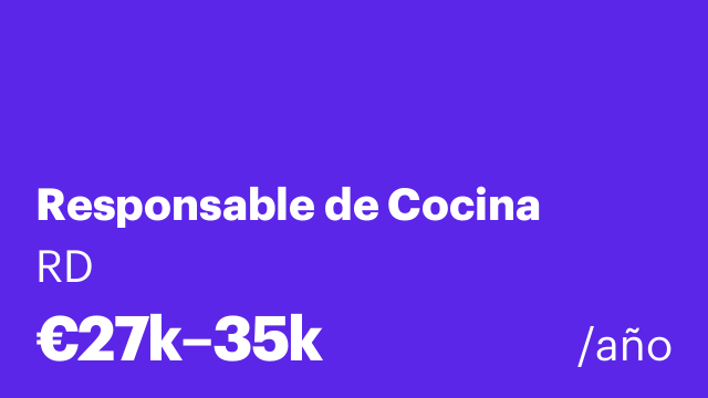 Responsable de Cocina