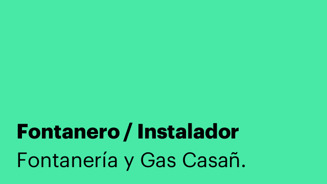 Fontanero / Instalador