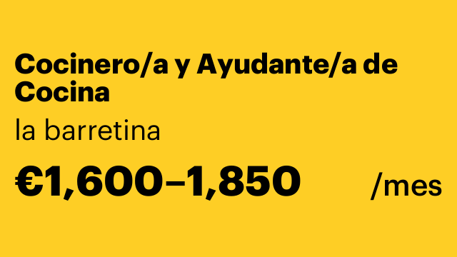 Cocinero/a y Ayudante/a de Cocina
