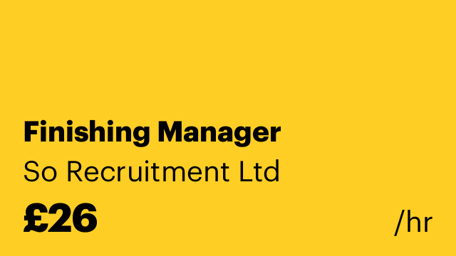Finishing Manager