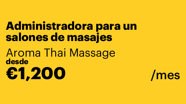 Administradora para un salones de masajes