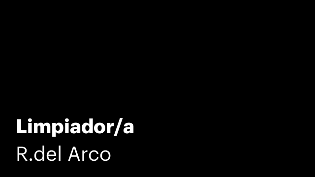 Limpiador/a