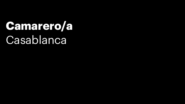 Camarero/a