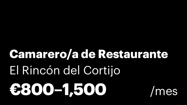 Camarero/a de Restaurante