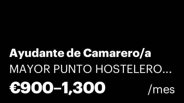 Ayudante de Camarero/a