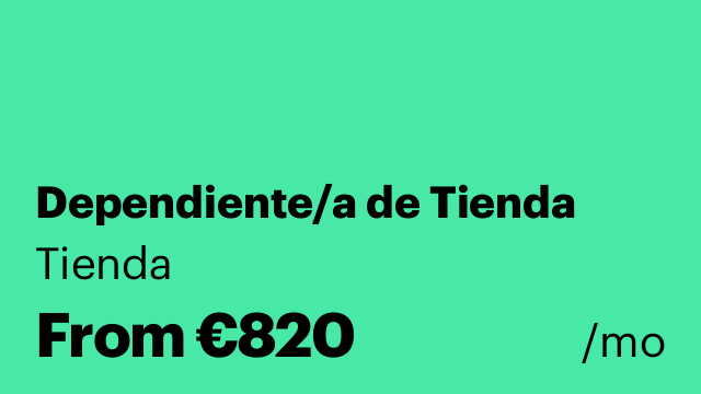 Dependiente/a de Tienda