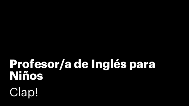 Profesor/a de Inglés para Niños