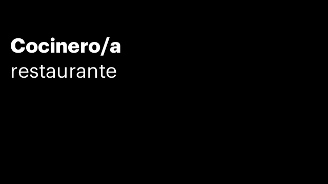 Cocinero/a
