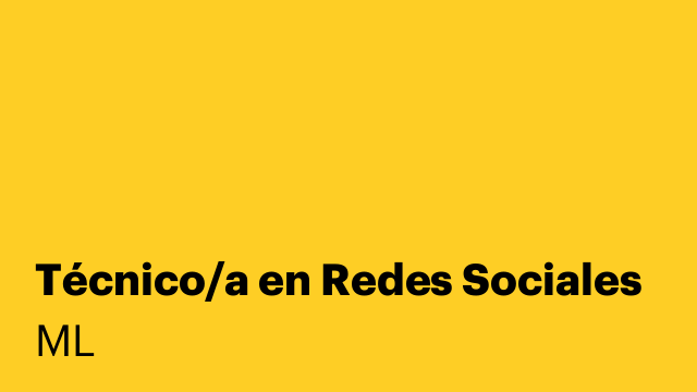 Técnico/a en Redes Sociales