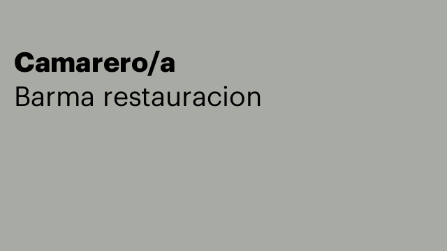 Camarero/a