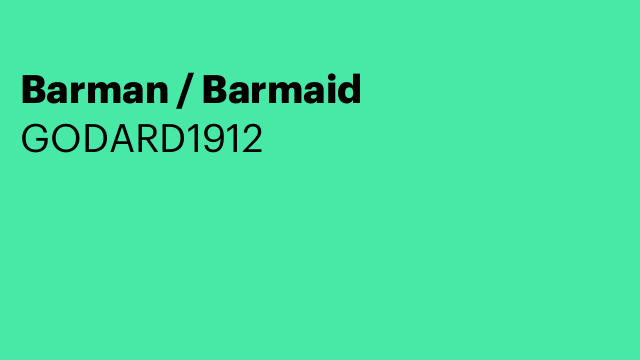 Barman / Barmaid