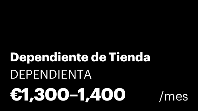 Dependiente de Tienda