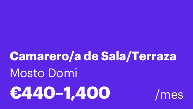 Camarero/a de Sala/Terraza