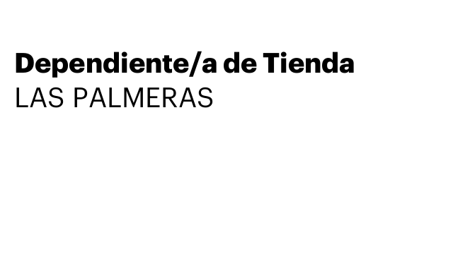 Dependiente/a de Tienda