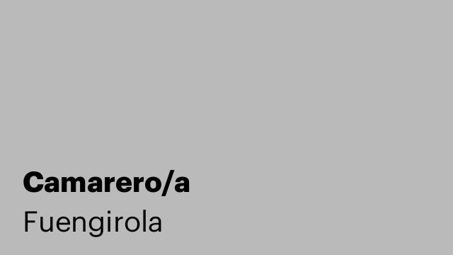 Camarero/a