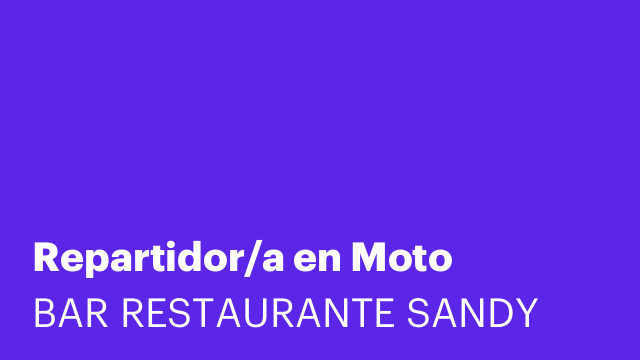 Repartidor/a en Moto