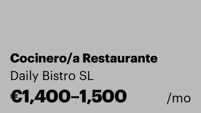 Cocinero/a Restaurante