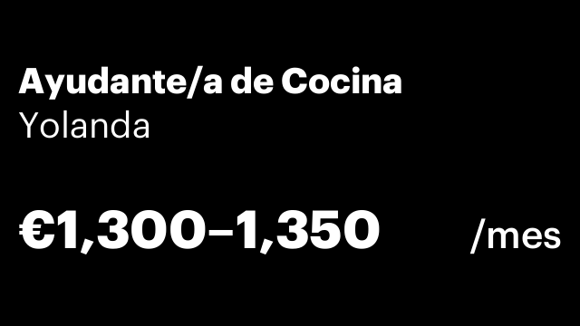 Ayudante/a de Cocina
