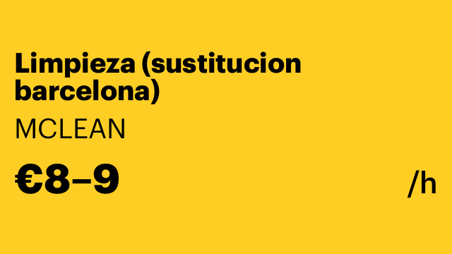 Limpieza (sustitucion barcelona)