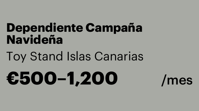 Dependiente Campaña Navideña