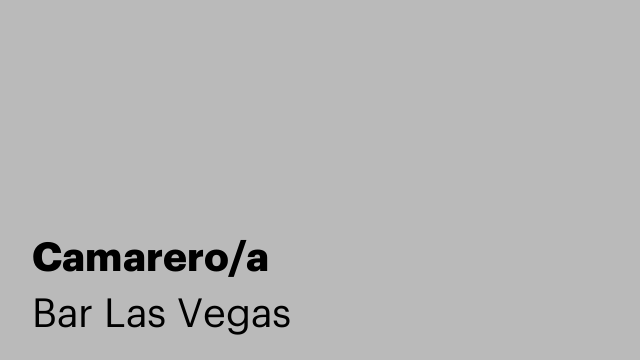 Camarero/a