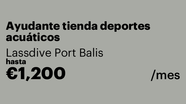 Ayudante tienda deportes acuáticos