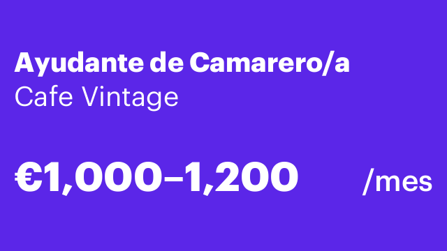 Ayudante de Camarero/a