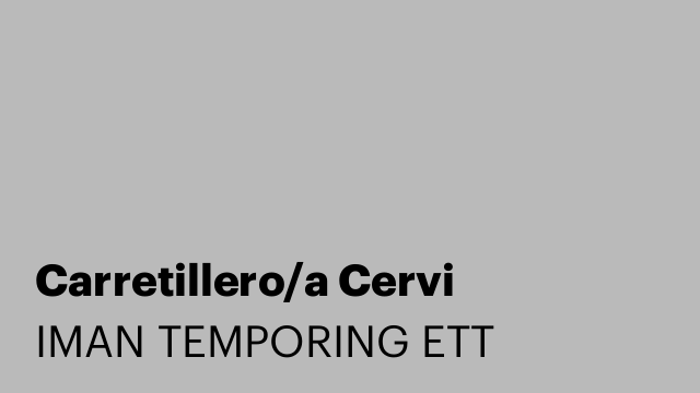 Carretillero/a Cervi