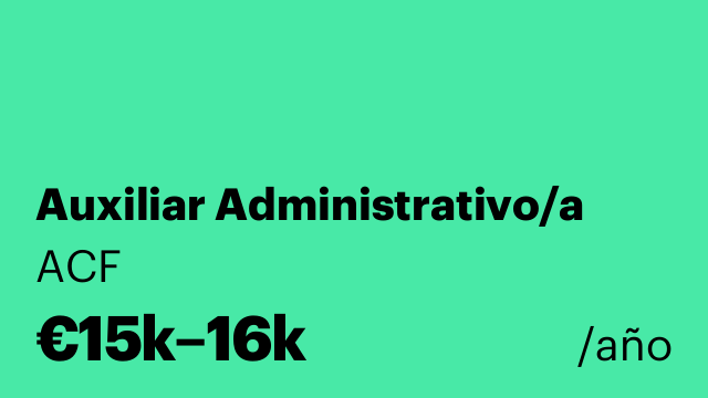 Auxiliar Administrativo/a